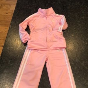Adidas track suit for toddler girl